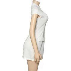 Please refer to our sizing chart for a guideline when choosing a size. 5 business days order processing time. 90% polyester 10% spandex Stretch Short Sleeve Solid Color Bodycon Dress, Casual Solid Color Stretch Mini Dress, Casual Stretch Mini Dress In Solid Color, Chic Fitted Solid Color Mini Dress, Chic Fitted Solid Mini Dress, Chic Fitted Mini Dress In Solid Color, Bodycon Mini Dress With Short Sleeves, Solid Color Stretch Mini Dress With Short Sleeves, Stretch Dress With Back Zipper