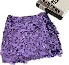 Skirt Purple, Aline Skirt, Sequin Mini Skirts, Skirts For Women, Purple Glitter, Sequin Mini, Overall Dress, Sweater Blouse, Cardigan Jacket