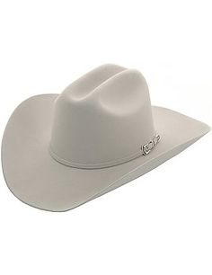 Stetson 4X Skyline Silver Grey Felt Cowboy Hat Classic Wide Brim Top Hat For Country Events, Classic Top Hat For Western-themed Events, Classic Top Hat With Curved Brim For Western-themed Events, Classic Wide Brim Hat For Country Events, Classic Top Hat For Western-themed Events With Curved Brim, Classic Wide Brim Hat For Ranch, Classic Wide Brim Ranch Hat, Classic Fitted Hats With Curved Brim, Classic Brimmed Hat For Rodeo