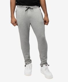 in stock Stretch Fleece Bottoms With Pockets, Sporty Fleece Long Pants, Sportswear Fleece Bottoms, Gym Fleece Bottoms With Elastic Waistband, Stretch Fleece Bottoms For Sports, Fleece Bottoms With Elastic Waistband For Gym, Gray Stretch Sweatpants With Tapered Leg, Gray Stretch Tapered Leg Sweatpants, Fleece Jogging Bottoms