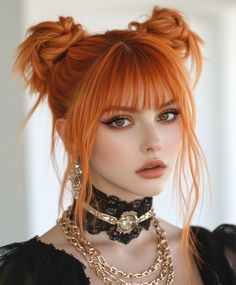 Boho Ginger Chain Knot Braids 🍂🌻 Red Head Hairstyle, Orange Hair Hairstyles, Orange Hairstyle, Braid Alternative Hairstyles, Female Haircut Styles, Redhead Braids, Unique Looks, Fem Hairstyles, Braids Reference