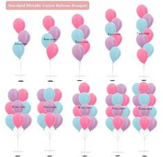 a bunch of balloons that are in different colors