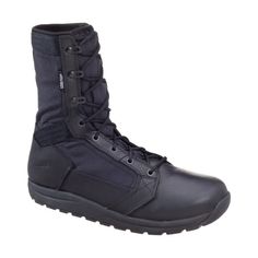 A successful blend of athletic comfort and trustworthy durability, Danner� Tachyon GORE-TEX� Tactical Duty Boots for Men combine waterproof protection with performance that's ready for orders. Stripping away all unneccessary features for extreme light weight, this polishable toe boot offers rugged durability from a pair of boots that weighs just 35 oz. Lightweight uppers combine full-grain leather and rugged 500-denier nylon panels for extremely lightweight protection and fast dry times. Proven Durable Combat Waterproof Boots For Hiking, Waterproof Combat Boots For Outdoor Activities In Techwear Style, Abrasion-resistant Techwear Combat Boots With Round Toe, Waterproof Techwear Combat Boots For Outdoor Activities, Slip-resistant Gore-tex Waterproof Boots For Streetwear, Functional Abrasion-resistant Work Boots For Outdoor Work, Functional Abrasion-resistant Work Boots For Outdoor, Black Abrasion-resistant Combat Boots For Outdoor, Abrasion-resistant Black Combat Boots For Outdoor