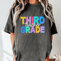 Custom Retro Comfort Colors Third Grade Teacher Shirt – Giftbi Faculty Lounge, 4th Grade Teacher, Third Grade Teacher Shirts, 5th Grade Teacher, Third Grade Teacher, Fifth Grade, Comfort Color, Fourth Grade, Appreciation Gifts