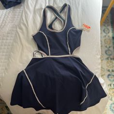 Nwt Free People Movement Dress And Matching Spandex Shorts For Underneath Spandex Shorts, Free People Movement, Free People Dresses, Free People Dress, Dresses Xs, Blue Gray, Blue Grey, Free People, Color Blue