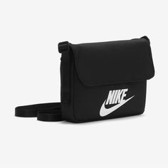 A Clean Design That Fits Your Style And Your Essentials, The Nike Sportswear Crossbody Bag Features A Zipper Back Pocket And Magnetic Flap Close. It's Made From Fabric That Contains A Blend Of At Least 65% Recycled Fibers. Black/Black/White Nike Casual Everyday Shoulder Bag, Functional Shoulder Bag With Logo, Nike Everyday Rectangular Shoulder Bag, Rectangular Nike Shoulder Bag, Everyday Nike Rectangular Shoulder Bag, Nike Casual Bag With Adjustable Strap, Nike Shoulder Bag For Everyday Use, Casual Nike Bag With Adjustable Strap, Nike Crossbody Travel Bag