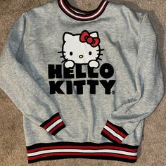 New Soft Inside Official Size Medium Hello Kitty H&m Sweater, Hello Kitty, Kitty, Velvet, Size Medium, Brand New, Red, Women Shopping, Color