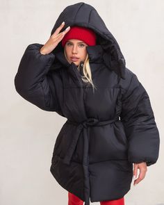 Step into cold weather with an oversized winter jacket. Long sleeves and water repellent fabric finish - which encourages water to bead off its surface.  Plush poly fill adds extra warmth - 100% Recycled Polyester. Suitable for temperatures up to -20С / -4.0℉ More jackets here: https://www.etsy.com/shop/ArtVyshyvankaUA?ref=seller-platform-mcnav§ion_id=39368873 🔷Model is 171cm/5'7" and wearing size S ------------------------------------------------------------------------------------------------ Black Nylon Puffer Jacket For Winter, Hooded Thick Puffer Jacket For Cold Weather, Black Winter Puffer Jacket With Detachable Hood, Black Puffer Jacket With Detachable Hood For Winter, Thick Puffer Jacket For Cold Weather, Solid Thick Puffer Jacket For Cold Weather, Trendy Black Parka For Fall, Thick Black Winter Outerwear, Oversized Puffer Jacket With Padded Collar And Long Sleeves