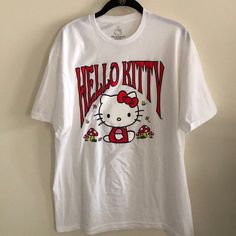 Hello Kitty Men’s T-Shirt Brand New - Nwot Size: L Color: White Approximately: Pit To Pit: 22” Length: 29” Smoke/Pet Free Home Ships Same Or Next Business Day Unisex / Gift M2 Aesthetic Clothes Hello Kitty, Cute T Shirts Aesthetic, Cute Oversized T Shirts, Hello Kitty T-shirt, Hello Kitty Shirt Outfits, Hello Kitty Shirt Aesthetic, Cute Baggy Shirts, Dream Clothes T-shirts & Tank Tops, Big Tee Shirts