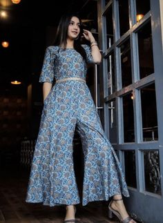 New Fashion Dresses 2023, Jump Suites Outfit Casual, Jumpsuits For Women Indian, Ghagra Designs, Plazo Outfits, Indo Western Outfits For Women, Stylish Kurtis Design, Jumpsuit With Belt, Simple Kurta Designs