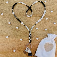 CUSTOM BEADED LANYARD - Etsy White Round Beads Necklace For Everyday Use, Everyday Round Beaded Necklaces With Lobster Clasp, Adjustable Beaded Chain Lanyard For Gift, Gift Beaded Chain Lanyard, Beaded Lanyard, Beaded Lanyards, Badge Holders Lanyard, Badge Holders, Design Process