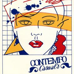 an advertisement for contempo casual's with a woman wearing a bandana