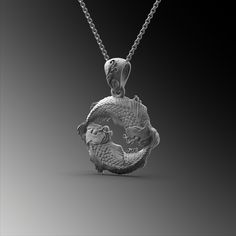 This expertly crafted Silver Pisces Pendant necklace casts a spell of captivation on all those who wear it! A bold piece for anyone who loves Mythical Jewelry . Buy for yourself or give it as a gift for that special someone in your life! ★Item Details ◆ Material : 925K Sterling Silver ◆ Pendant Height : 1.18 inch x 3 cm ◆ Bail With : Suitable for up to  0.078 inch x 2 mm Chain ◆ Rolo Chain Thickness : 0.059 inch x 1.5 mm | Foxtail Chain Thickness : 0.078 inch x 2 mm ◆ Pendant Weight ( with chain ) : 19 gr ◆ Rolo Chain Weight : 18 Inches - (45cm) = 4.50 Gr 20 Inches - (50cm) = 5Gr 22 Inches - (55cm) = 5.50 Gr 24 Inches - (60cm) = 6.05 Gr 26 Inches - (65cm) = 6.60 Gr 28 Inches - (70cm) = 7.12 Gr ◆ Foxtail Large Chain Weight / 28 Inches - (70cm) : 15 gr ◆ Chain Thickness : 0.078 inch x 2 mm ✔ Symbolic Zodiac Sign Collectible Jewelry, Symbolic Zodiac Sign Jewelry, Mythical Jewelry, Zodiac Sign Jewelry, Pisces Pendant, Pisces Birthday, Pisces Zodiac Sign, Horoscope Necklace, Pisces Zodiac