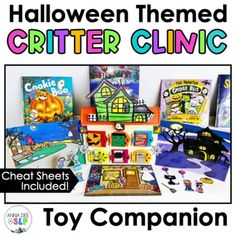 Halloween Speech & Language Therapy Toy Companion for the Critter Clinic Halloween Speech Activities, Halloween Speech Therapy Activities, Halloween Speech Therapy, Therapy Activity, Therapy Toys, Play Props, Speech Therapy Games, Spatial Concepts, Grammar Vocabulary