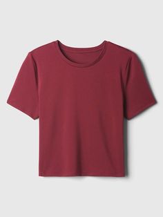 GapFit Brushed Jersey T-Shirt | Gap Factory Basic Tees Women, Gap Fit, Freedom Of Movement, Basic Tees, Jersey T Shirt, Capsule Wardrobe, Dry Skin, Knit Jersey, Moisture Wicking