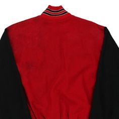 Description:Vintage Colegio Guasave red Aire varsity jacket, fits small.GENDER: mens CONDITION: good - big stains on front and back as shown.STYLE: varsity jacketERA: 1990sCOLOUR: redFABRIC: wool blend Red Long-sleeve Outerwear For Game Day, Red Ribbed Collar Tops For Streetwear, Red Tops With Ribbed Collar For Streetwear, Red Long Sleeve Outerwear For Game Day, Red Varsity Jacket With Baseball Collar For Sports Events, Red Varsity Jacket With Ribbed Cuffs For College, Varsity Red Track Jacket For Streetwear, Red Varsity Jacket For Sports Events, Red Varsity Jacket For Game Day In Winter