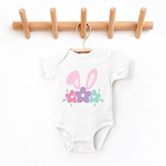 The perfect bodysuit for your perfect baby! These short sleeve bodysuits have 3 snap closure and double needle ribbed binding on neck, shoulders, sleeves, and leg openings. Machine wash cold, inside out. Air dry or tumble dry low. One Piece Clothing, Shipt Shopper, Bunny Ears, Short Sleeve Bodysuit, Bunny Ear, Woman Quotes, Baby Bodysuit, Air Dry, Leotards