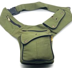 Unique Design Multipurpose Fanny Pack Hippie Bag Hip Bag Waist - Etsy Green Belt Bag With Pockets For Daily Use, Green Rectangular Chest Bag With Pockets, Green Crossbody Belt Bag With Pockets, Multifunctional Bags With Pockets For Personal Use, Green Rectangular Belt Bag With Pockets, Pack Bag, Hippie Bags, Festival Bag, Cross Bag