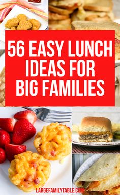 the ultimate collection of easy lunch ideas for big families