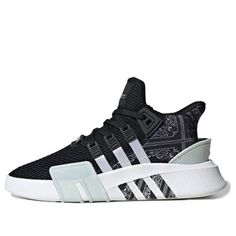 (WMNS) adidas originals EQT Bask Adv 'Black Green White' FV4536 (SNKR/Weave/Women's) Adidas Eqt, Black Green, Adidas Originals, Adidas, The Originals, Green, White, Black