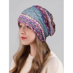 Season:Spring,Fall; Gender:Women's; Style:Bohemia,Fashion; Material:Polyester; Pattern:National Totem; Listing Date:09/12/2024; Type:scarf Hippie Multicolor Spring Hat, One Size Bohemian Hats For Spring, Bohemian One-size Hat For Spring, Bohemian Spring Hat One Size, Bohemian One Size Hat For Spring, Bohemian Fall Hats One Size, Casual Multicolor Slouchy Hat, Multicolor Slouchy Casual Hat, Pink Bohemian Hat For Festival