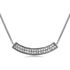 Royal 14K White Gold Diamond Necklace - 0.23 Carat Total Diamond Weight Classic Clavicle Chain Necklace For Evening, Evening White Gold Clavicle Chain Necklace, White Gold Clavicle Chain Necklace For Evening, Evening White Gold Necklace With Polished Finish, Elegant Formal Necklace With Polished Finish, Elegant Polished Finish Necklaces For Evening, Elegant White Gold Necklace With Polished Finish, Elegant White Gold Necklaces With Polished Finish, Modern White Gold Necklace With Diamond Accents