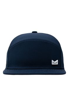 A smart moisture-wicking lining ensures superior comfort in a breathable perforated hat with a glare-reducing visor lining for superior clarity. Adjustable snapback strap 100% polyester Spot clean Imported Navy Fitted Hat With Flat Brim For Sports, Modern Adjustable Hats For Streetwear, Navy Sporty Fitted Hat With Flat Bill, Navy Sporty Snapback Fitted Hat, Sporty Navy Snapback Fitted Hat, Navy Flat Brim Baseball Cap For Sports, Functional Breathable Snapback Hat With Flat Bill, Breathable Adjustable Snapback Hat With Curved Brim, Navy Six-panel Snapback Hat For Sports