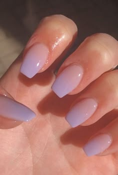 Light Purple Nails, Purple Ombre Nails, Nails Medium Length, Purple Acrylic Nails, Lilac Nails, Nails Ombre, Purple Nail Designs, Lavender Nails