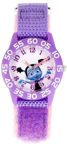 a purple watch with an image of the character from inside out