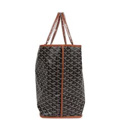 This Goyard Anjou GM tote bag is in Black Goyardine canvas with palladium hardware, contrast stitching, tan Chevroches calfskin lining, and a detachable black coin purse.This bag is reversible.Origin: FranceCondition: New and never worn (plastic on handles)Accompanied by: Goyard dustbag, retail UPC, removable pouchMeasurements: 15" x 13.4" x 7.8" 7.5" shoulder strap Monogram Canvas Shoulder Bag With Palladium Hardware For Shopping, Brown Monogram Canvas Bag With Palladium Hardware, Canvas Shoulder Bag With Palladium Hardware For Daily Use, Monogram Canvas Tote Bag With Palladium Hardware, Brown Coated Canvas Shoulder Bag With Palladium Hardware, Canvas Bags With Palladium Hardware For Daily Use, Coated Canvas Bags With Palladium Hardware For Everyday Use, Monogram Canvas Tote Bag With Leather Trim, Tote Bags With Palladium Hardware For Errands