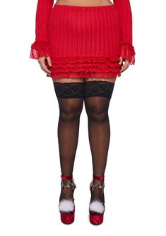 base Plus Size Kawaii Fashion, Plus Size Kawaii, Lace Mini Skirt, Sugar Thrillz, Jersey Skirt, Knit Lace, Fashion Shop, Lace Knitting, Kawaii Fashion