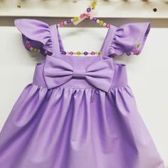 Big bow flutter sleeves dress summer dresses toddler | Etsy Cute Solid Color Dress For Dress-up, Spring Princess Dress With Bow For Dress-up, Purple Princess Dress For Summer Dress-up, Cute Dress With Bow For Dress-up, Cute Dress-up Dresses With Bow, Summer Princess Dress With Bow For Birthday, Summer Princess Dress With Bow, Princess Style Flutter Sleeve Dress, Princess Style Dress With Flutter Sleeves For Dress-up