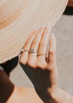 A bold band with a little extra celestial sparkle! Handmade + hand-stamped, the Starburst Ring was made as a reminder to look at the night sky as often as you can, and enjoy the clear nights when they're here. ✨ Available in three sizes and is slightly adjustable. If you're in between sizes we suggest sizing up: Small: Suggested for US size 5 and 6 Medium: Suggested for US size 7, 8 and 9 Large: Suggested for US size 10, 11 and 12 Available in 14kt Gold Fill + Sterling Silver. Handmade in Eau Cl Everyday 14k Gold Celestial Jewelry, Everyday Celestial 14k Gold Jewelry, Adjustable Celestial Rings For Everyday Wear, Adjustable 14k Gold Celestial Ring, Adjustable Celestial 14k Gold Ring, Celestial Everyday Adjustable Rings, Everyday Adjustable Celestial Rings, Adjustable Celestial Stackable Rings, Starburst Ring