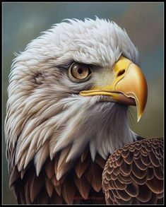 an eagle is looking at the camera