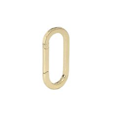 a gold metal d - ring on a white background with the letter o in it