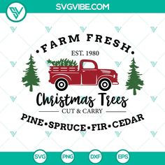 farm fresh christmas trees cut and carry svg file for silhouette or cricut