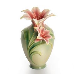 Franz Collection Lily Vase Small FZ01405 Franz Porcelain, Franz Collection, Vasos Vintage, Lily Vases, Vase Crafts, Porcelain Teapot, Porcelain Art, Keramik Vase, Objet D'art