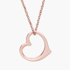 Wear this graceful open heart pendant as a symbol of your love. Crafted from hollow 14k rose gold with a lightweight, dimensional design, the open heart moves freely along a classic matching cable chain with secure lobster claw clasp. Open Heart, Metal Necklaces, Heart Pendant Necklace, Cable Chain, Lobster Claw, Heart Pendant, Cable, Jewelry Necklaces, Rose Gold