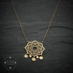 Mandala necklace geometric necklace mandala #jewelry #necklace @EtsyMktgTool #mandalanecklace #geometricnecklace #mandalajewelry Delicate Pendant Jewelry Chain For Meditation, Spiritual Medallion Necklace With Filigree Details, Spiritual Medallion Necklace With Filigree, Spiritual Medallion Filigree Necklace, Spiritual Filigree Medallion Necklace, Spiritual Filigree Flower Pendant Necklace, Bohemian Medallion Jewelry For Meditation, Spiritual Medallion Necklace With Delicate Chain, Spiritual Necklace With Flower Pendant And Intricate Design