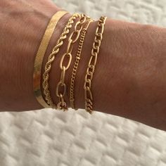 5 Set Gold Inoxidable Material Bracelets New Without Tags Adjustable Gold Bracelets Layered, Waterproof Gold Bracelet, Dainty Gold Bracelet Stack, Simple Gold Bracelets For Women, Everyday Bracelet Stack, Material Bracelets, Bracelet Stack Ideas, Mixed Metals Jewelry, Etsy Bracelets