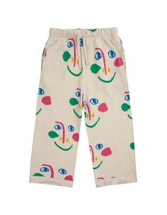 Pants from the Bobo Choses brand and their latest spring/summer collection. Made from a durable material, that provides quality and comfort at all time. They have an interesting looking pattern. 

Colour: Off white
Material: 100% Cotton Casual All Over Print Spring Bottoms, Relaxed Fit Bottoms With All Over Print For Spring, White Casual Pants With Graphic Print, Casual White Pants With Graphic Print, Casual All Over Print Bottoms For Summer, Casual Multicolor All-over Print Pants, Casual Multicolor All Over Print Pants, Casual Multicolor Pants With All Over Print, Summer Cotton Bottoms With All Over Print