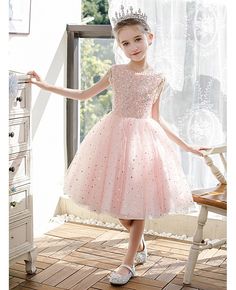 Buy cute bling tulle pink ballgown girls formal party dress with beadings at wholesale price online. Free shipping and pro custom service since 2009. Tulle Pink, Formal Party Dress, Formal Party, Pink Dress, Tulle Skirt, Ball Gowns, Party Dress, Flower Girl Dresses, Wedding Dress