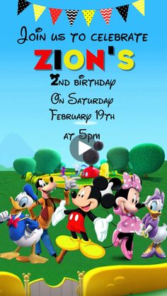 an image of mickey mouse birthday party