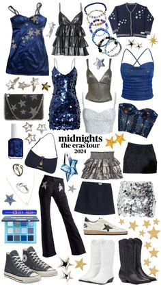 Midnights Accessories, Midnight Rain Outfit, Midnights Era Accessories, Midnight Era Outfits, Midnights Inspired Outfit, Silver Midnights Shirt Eras Tour, Eras Tour Outfit Ideas Midnights, Midnights Era Outfits, Midnights Outfit Ideas