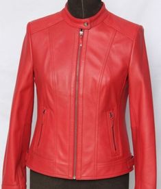 This unique mix of bright orange and pink is a rare combination in leather jackets. We have developed a color that would pop at any occasion or party and works for any season. It has a smooth finish that will leave you wanting similar colors to add to your wardrobe. Jacket Summer, Colorful Jacket, Pink Leather Jacket, Summer Jacket, Santa Clara, Pink Outfits, Pink Leather, Leather Jackets, Bright Orange