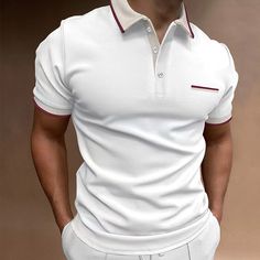 Season:Summer; Fabric:Polyester; Sleeve Length:Short Sleeve; Look After Me:Wet and Dry Cleaning,Washable; Gender:Men's; Style:Comfortable,Fashion,Basic; Elasticity:Micro-elastic; Tops Type:Golf Shirt,Polo Shirt; Occasion:Casual,Business; Fit Type:Regular Fit; Pattern:Solid Color; Design:Pocket,Button; Neckline:Ribbed Polo Collar; Listing Date:03/14/2023; Bust:; Length:; Shoulder Width: Summer Polo Shirt With Button Closure And Casual Collar, Summer Casual Collar Polo Shirt With Button Closure, White Top With Casual Collar, Fitted Polo Shirt With Casual Collar For Summer, Summer Polo Collar Top With Buttons, Slim Fit Polo Collar Shirt For Summer, Fitted Polo Shirt With Pockets, Summer Slim Fit Shirt With Polo Collar, Collared Polo Shirt With Buttons For Summer