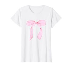 PRICES MAY VARY. Bow shirt, bow tee, cute bow shirt, cute bow tee, cute pink bow shirt, cute pink bow tee, Bow Print, coquette aesthetic, coquette style, bow, bows, bow graphic, pink bow, pink bows, pink bow print, pink bow pattern, pink bow design. Coquette style shirt, casual coquette look, casual coquette outfit, cute coquette, cute coquette look, cute coquette shirt, cute coquette outfit. Cute coquette shirt for friend, girlfriend, sister, wife, mom, aunt, or daughter. Balletcore. Lightweigh Trendy Summer T-shirt With Bow, Trendy Crew Neck T-shirt With Bow, Casual Summer T-shirt With Pink Bow, Casual Short Sleeve T-shirt With Pink Bow, Spring Cotton T-shirt With Bow, Cute Bow T-shirt For Spring, Cute Pink T-shirt With Bow, Feminine Summer Tops With Bow Detail, Feminine Pink Crew Neck T-shirt