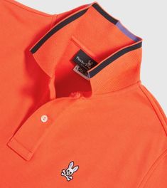 Classic Spring Polo Shirt For Golf, Spring Cotton Polo Shirt With Contrast Collar, Spring Casual Polo Shirt With Contrast Collar, Designer Polo Collar Tops For Spring, Ted Baker Menswear, Embroidered Bunny, Bunny Logo, Polo Style, Cactus Flower