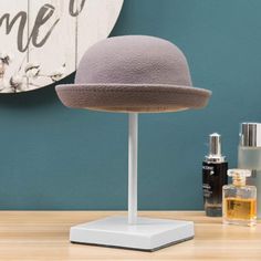 White Metal Adjustable Hat & Wig Tabletop Display Stand-MyGift Military Coin Display, Table Top Display Stand, Custom Wood Boxes, Wall Mount Jewelry Organizer, Dresser Table, Diy Display, Jewelry Organizer Wall, Countertop Surfaces, Wood Flag