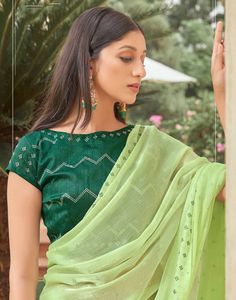 Light Green Stone Work Embellished Silk Saree  Light Green Stone Work Embellished Silk Saree is a luxurious and elegant piece. The rich silk fabric drapes beautifully, creating a flowing and sophisticated look. The intricate stone work, which can feature floral motifs, geometric patterns, or abstract designs, adds a touch of opulence and sparkle.  Features Of Light Green Stone Work Embellished Silk Saree  Traditional Handloom Craft  Intricate Gold Brocade Work  Durability and Longevity   Size Fi Saree Traditional, Gold Brocade, Navratri Special, Abstract Designs, Stone Work, Draped Fabric, Floral Motifs, Green Stone, Geometric Patterns